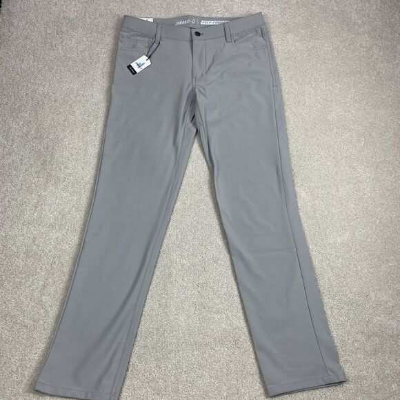 Johnnie O Pants Womens 16 Gray Prep Formance Chino Flat Front Preppy Golf - Picture 6 of 15